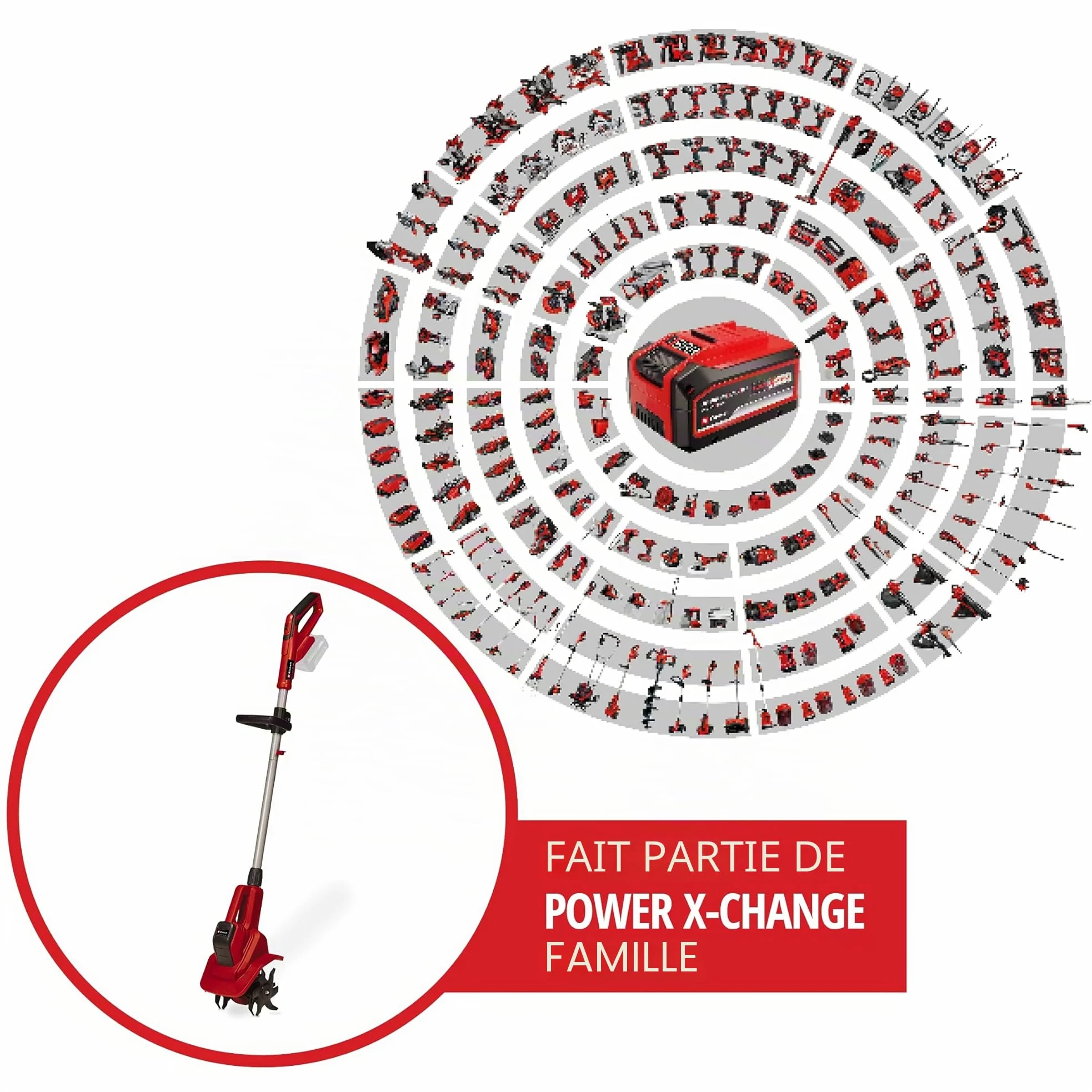 Einhell Motobineuse sans Fil GE-CR 18/20 Li E-Solo Power X-Change (18 V, régulateur de la Vitesse, Lame scarificatrice, poignée additionnelle) Livré sans Batterie et sans Chargeur