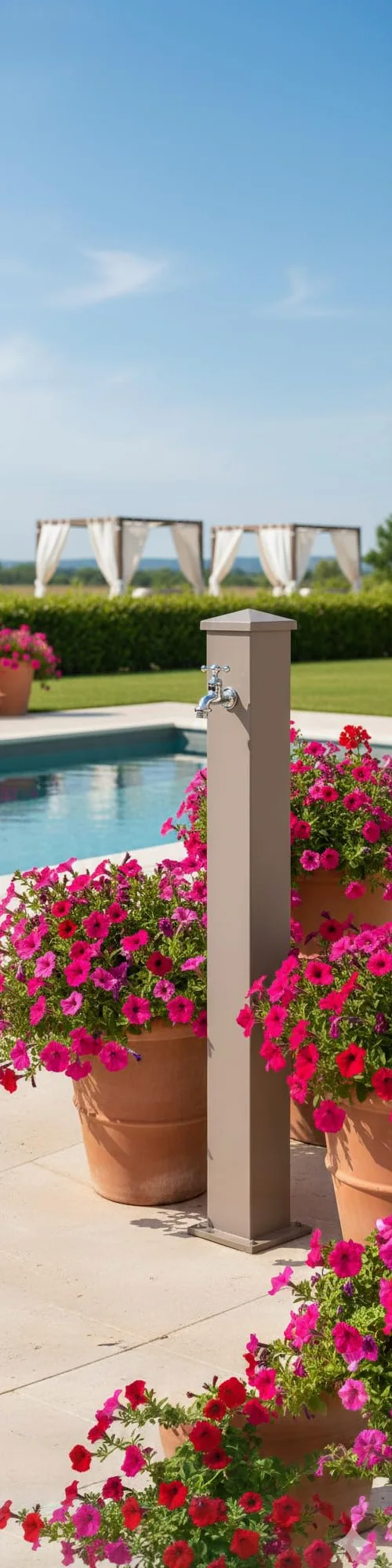 belfer Fontaine de jardin avec robinet 42/RE Taupe