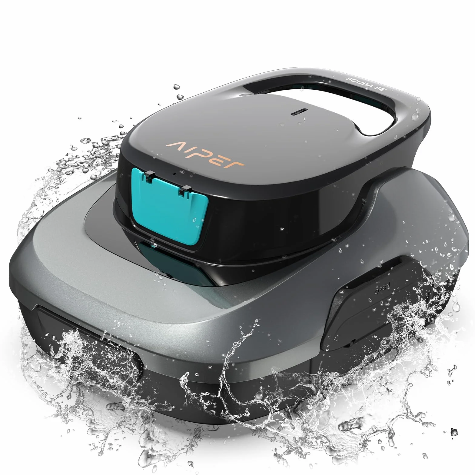 AIPER Scuba SE Robot Piscine Aspirateur sans Fil 90 Min Nettoyage Automatique Compact Léger Piscines Hors Sol 80㎡