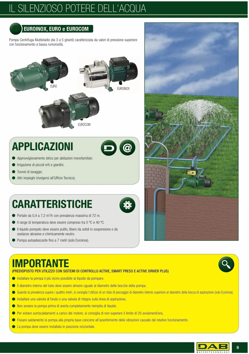 DAB Pompe multicellulaire Euro-INOX 50/50 M