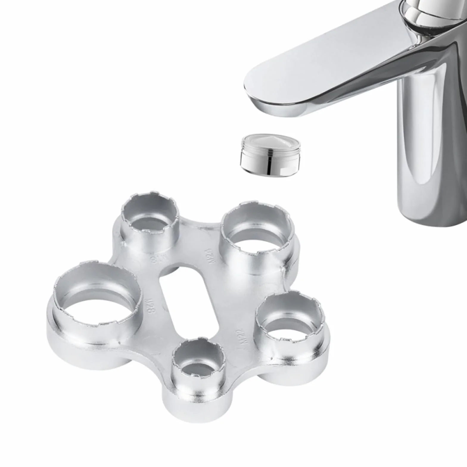 Clé pour Aérateur de Robinet Outil Mousseur en Alliage Durable pour Salle de Bain Cuisine