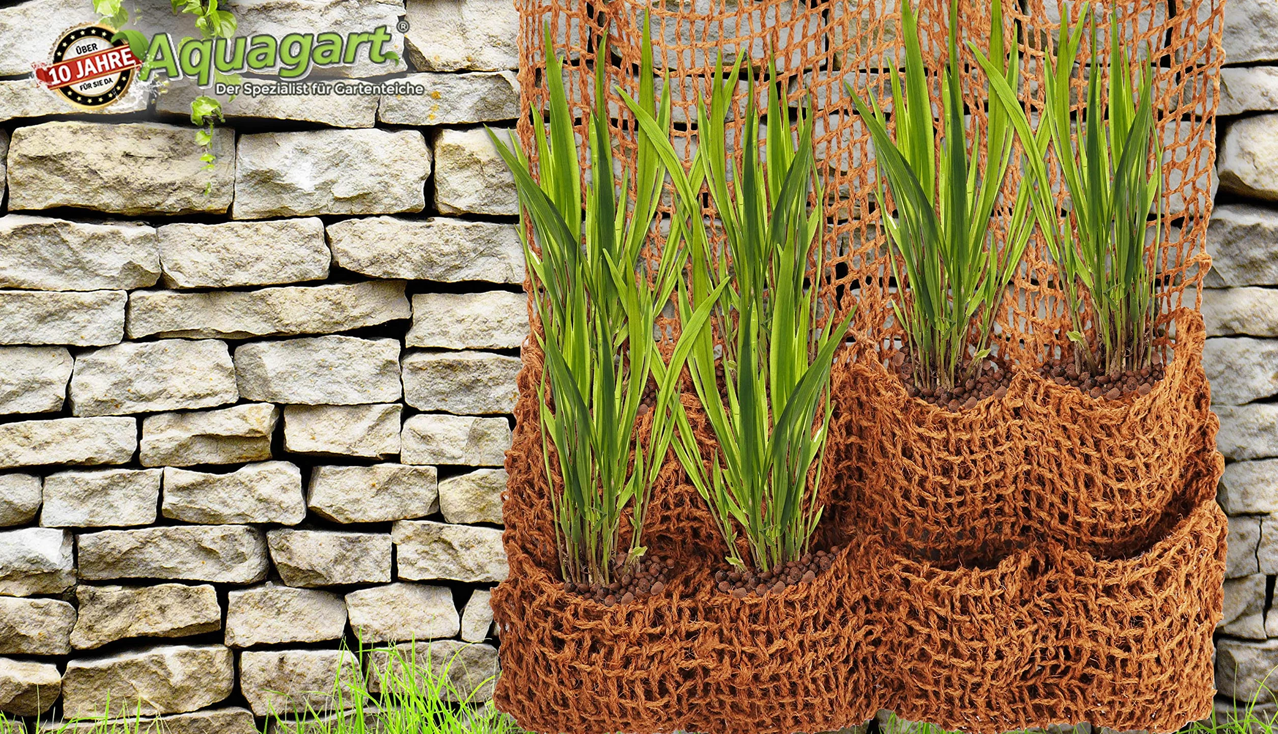 Tapis de Noix de Coco Aquagart 100x100 cm 700g Fibres Naturelles 10 Sacs
