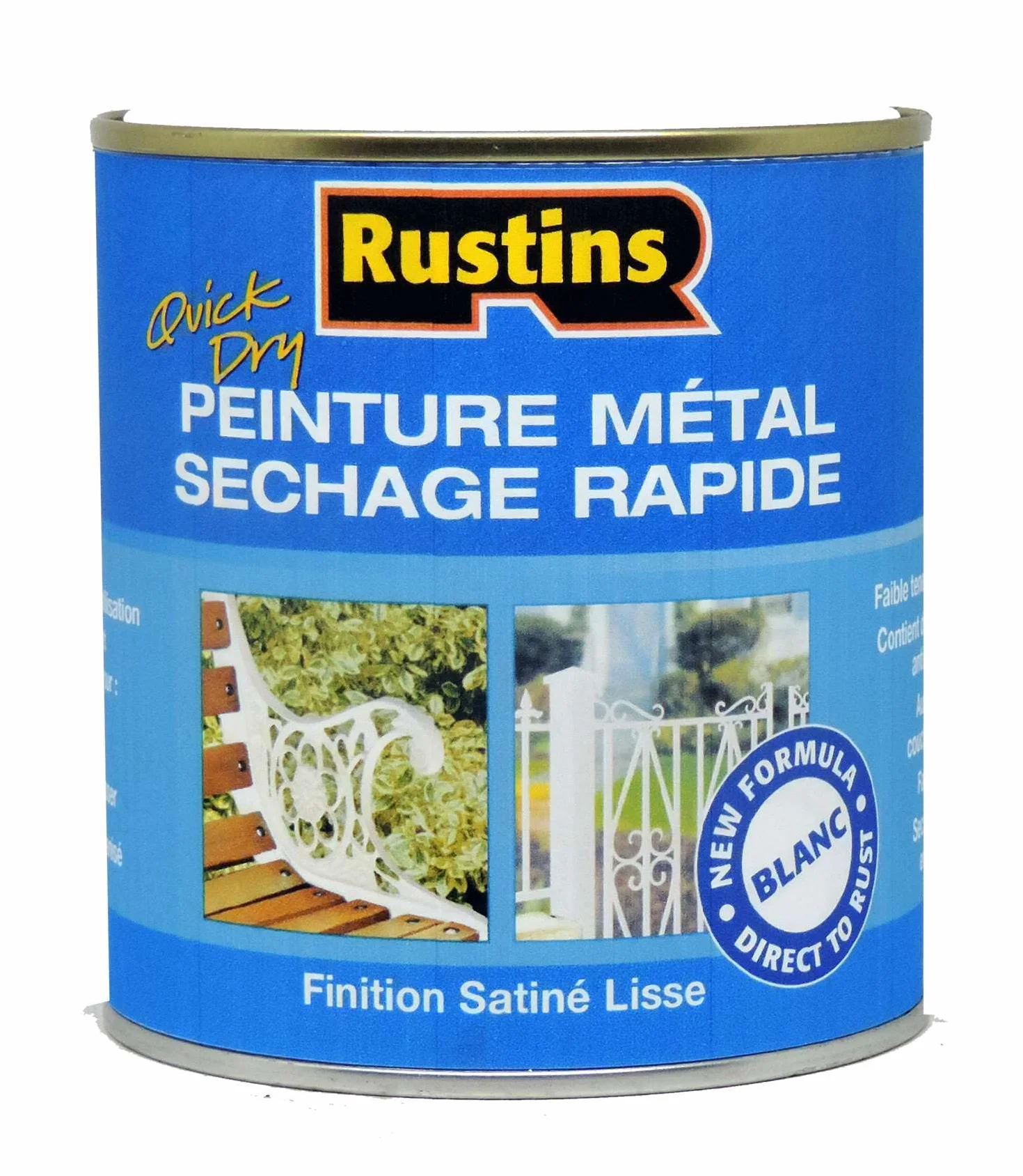 Rustins Peinture acrylique métal blanc satiné 250 ml 3,5 m²