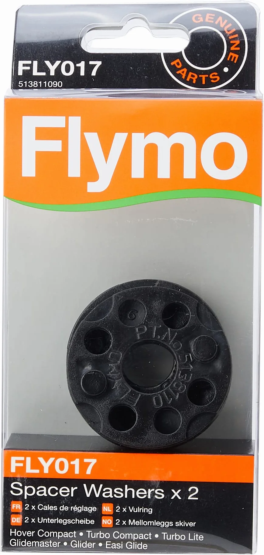 Flymo FLY017 Lot de 2 disques d'écartement pour tondeuse à coussin d'air
