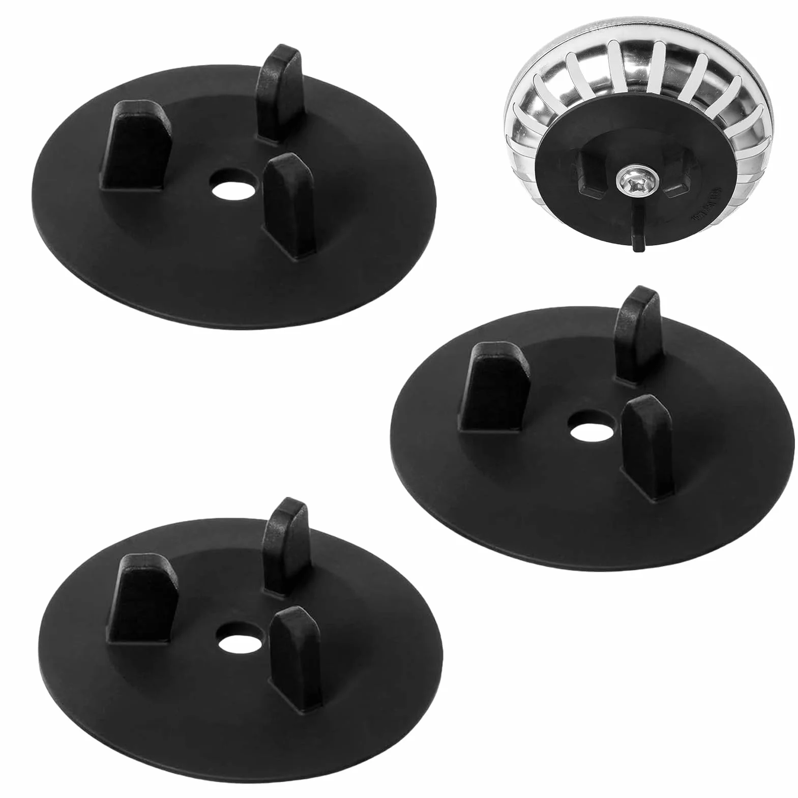 Joints de Rechange pour Siphon Atlant et Domsjö 55mm - 3 Pièces Noir