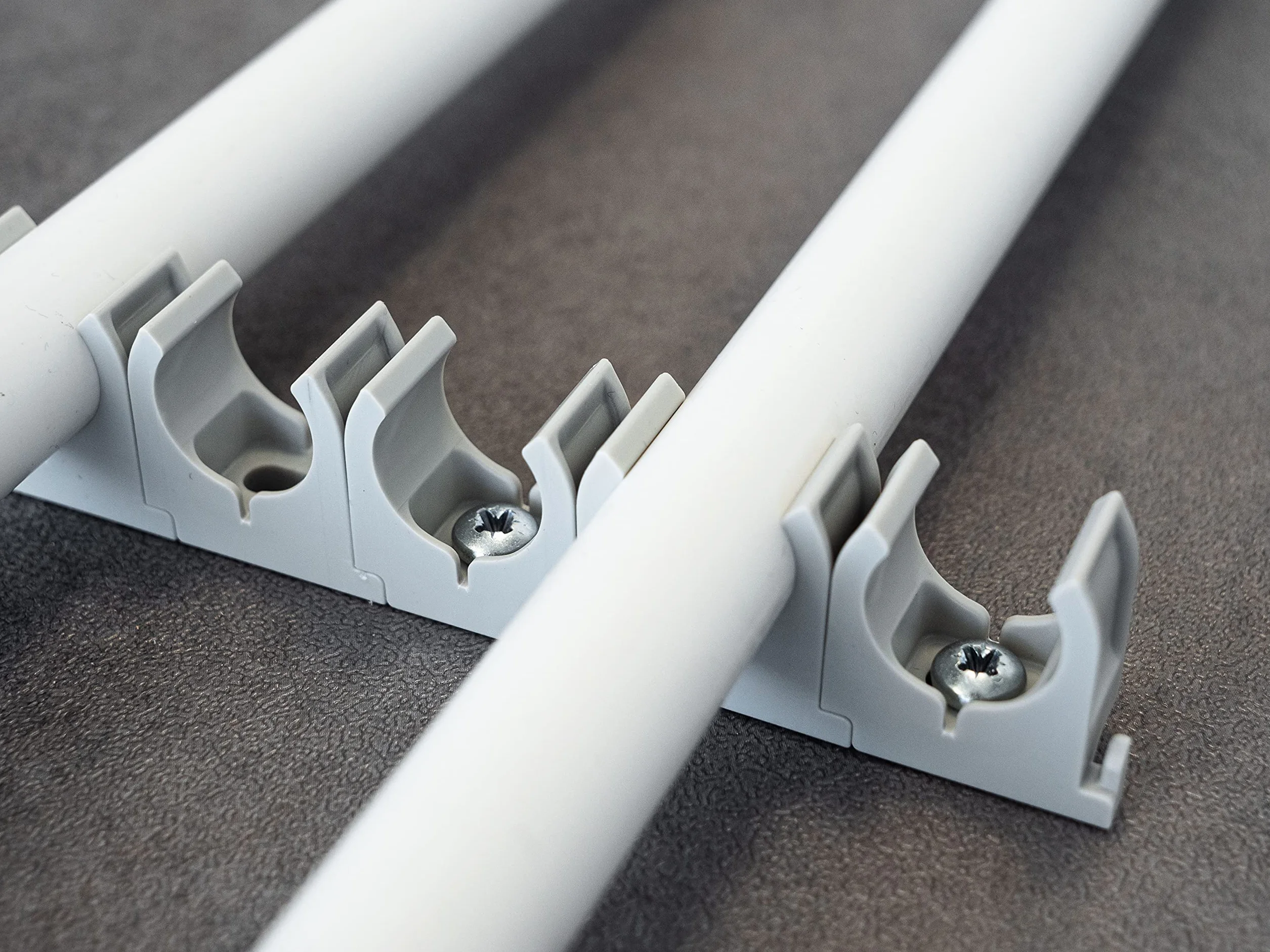 SOMA Clip de tuyau en plastique 20 mm gris lot de 30
