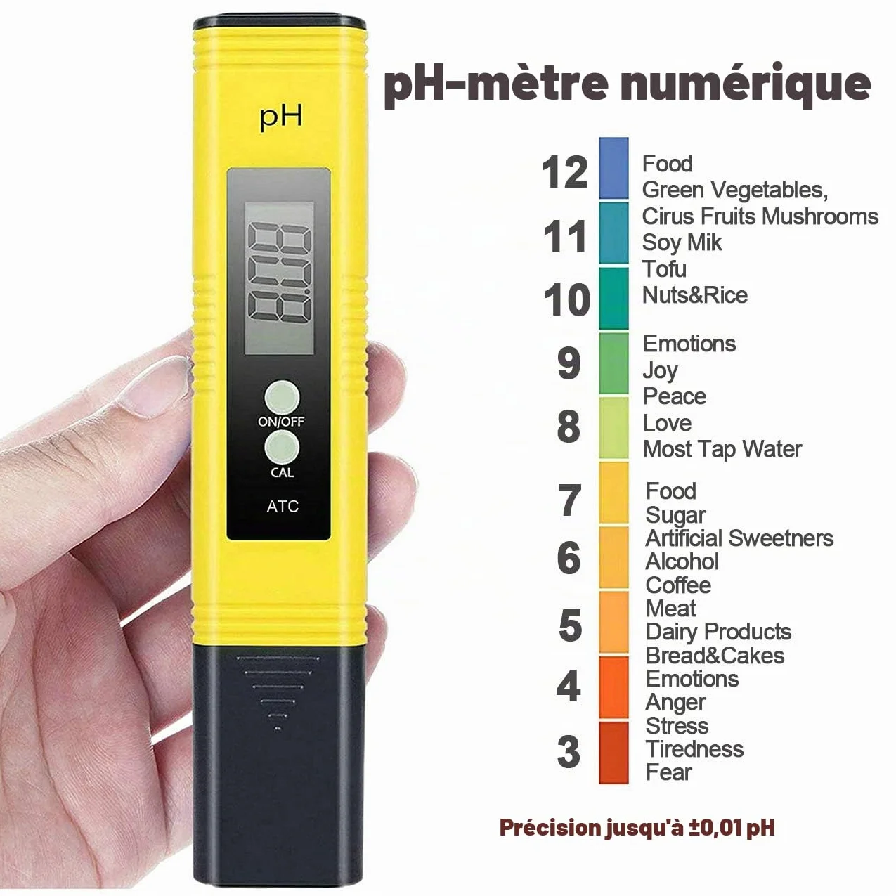 GuDoQi Testeur de Qualité de l'eau, Testeur PH Mètre Électronique, TDS&EC Mètre Température, Auto Calibration, TDS PH EC Température 4 en 1 Set pour Piscine, Aquarium, Aystème RO, Laboratoire