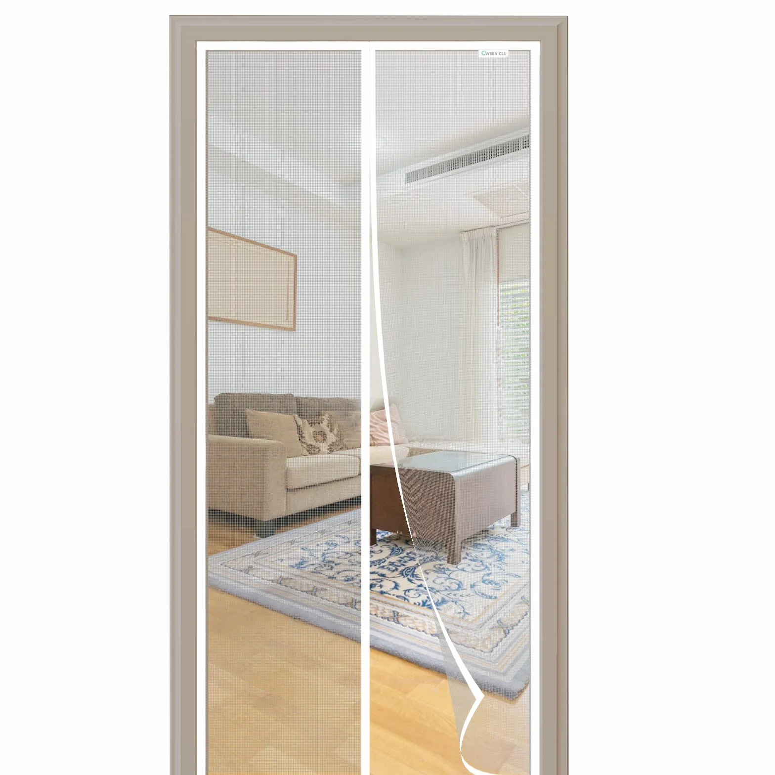 Moustiquaire Porte Fenetre Magnétique 140x220 cm, Rideau Anti Moustique - Blanc