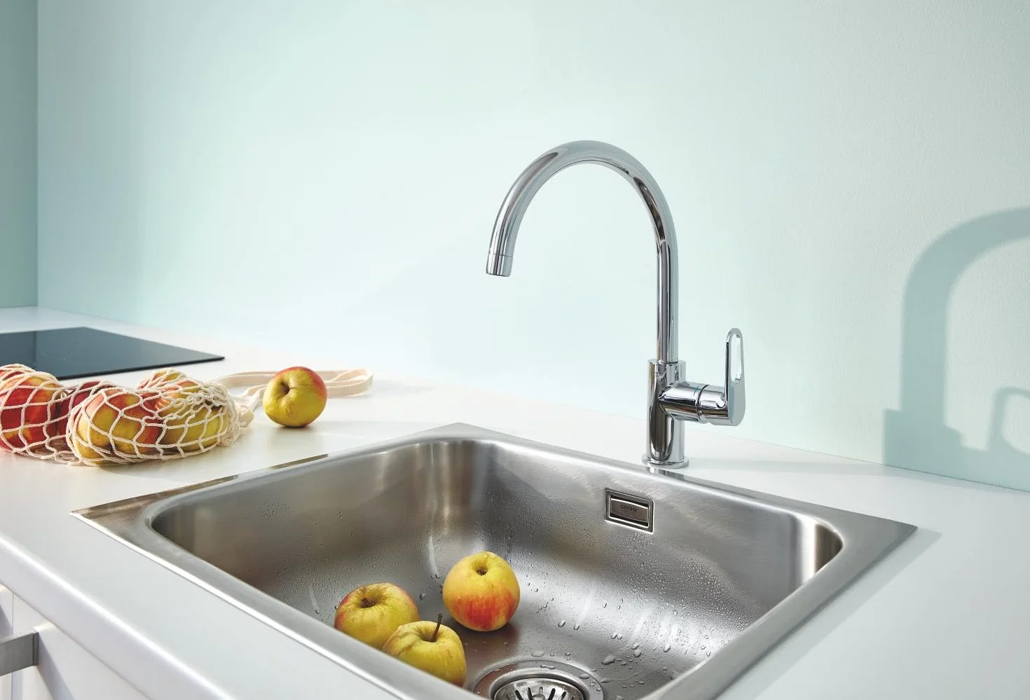 GROHE Start Flow Robinet de cuisine évier pivotant 360° Supersteel
