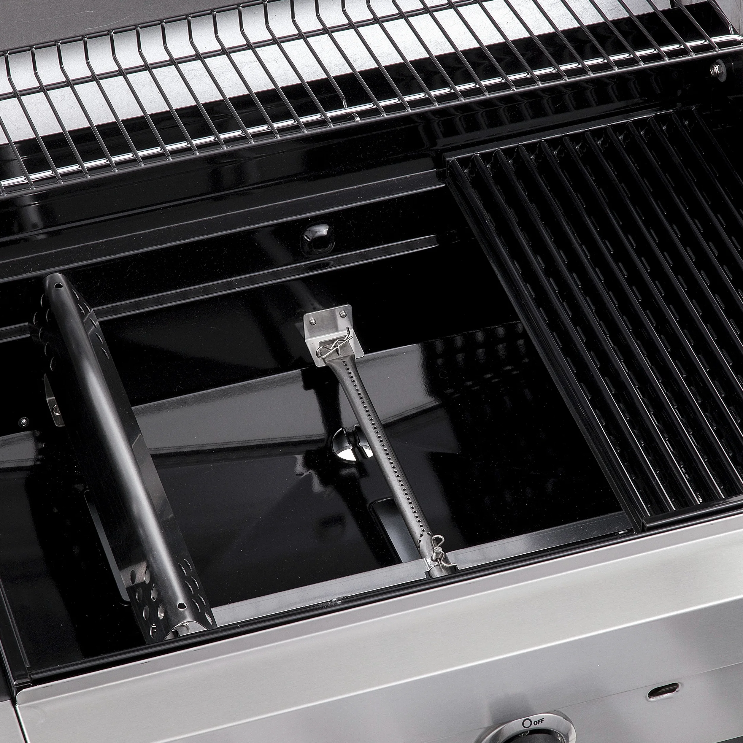Char-Broil Convective Series 440S -- Barbecue à gaz à 4 brûleurs avec brûleur latéral, finition en acier inoxydable.