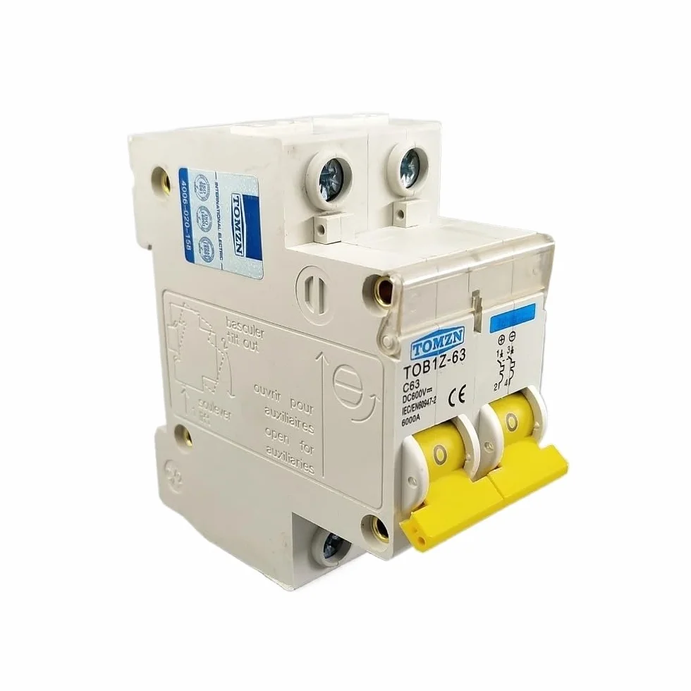 Disjoncteur 2P DC 600 V Courbe C 25A pour système photovoltaïque