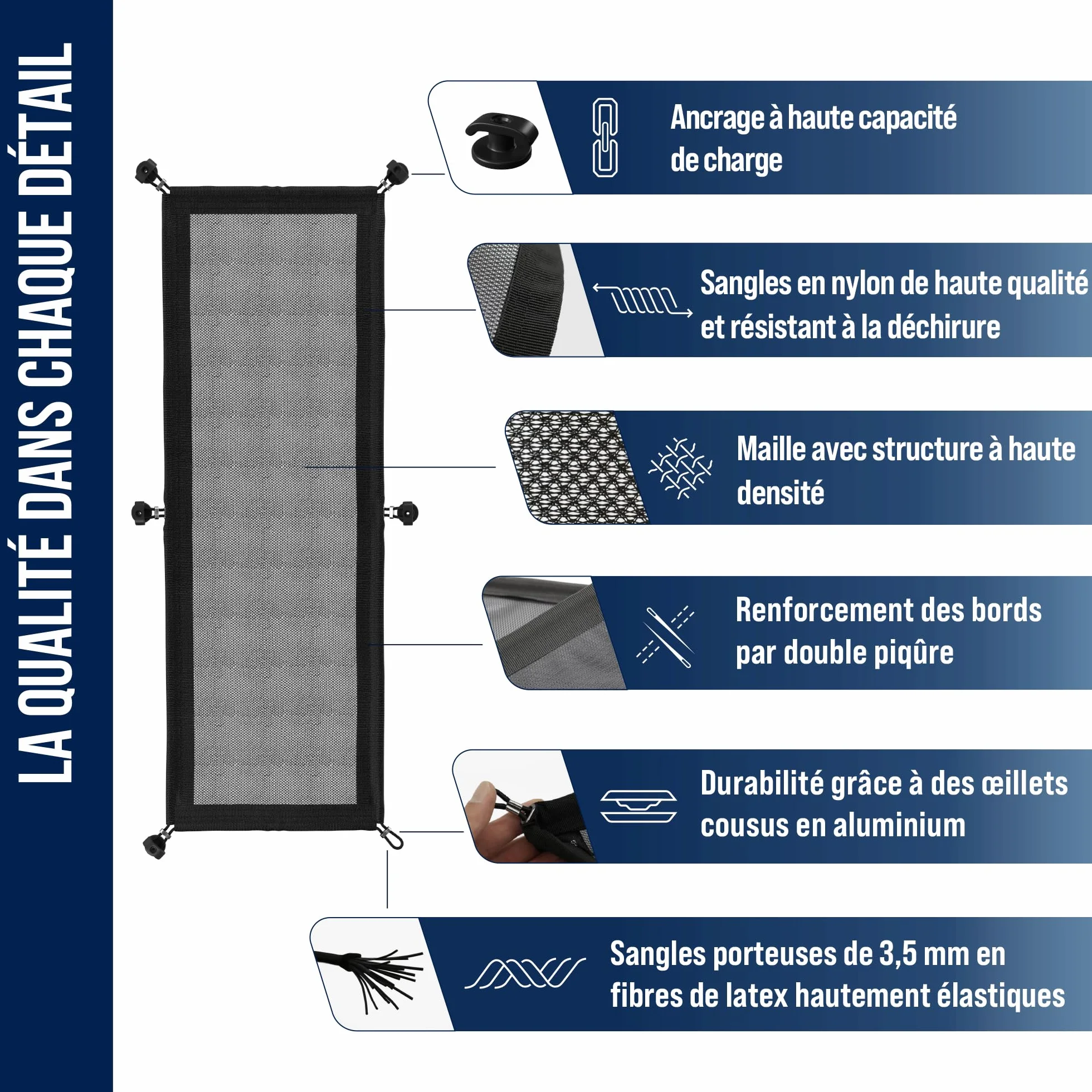 Cache câble pour bureau organisateur - Câble Net Noir