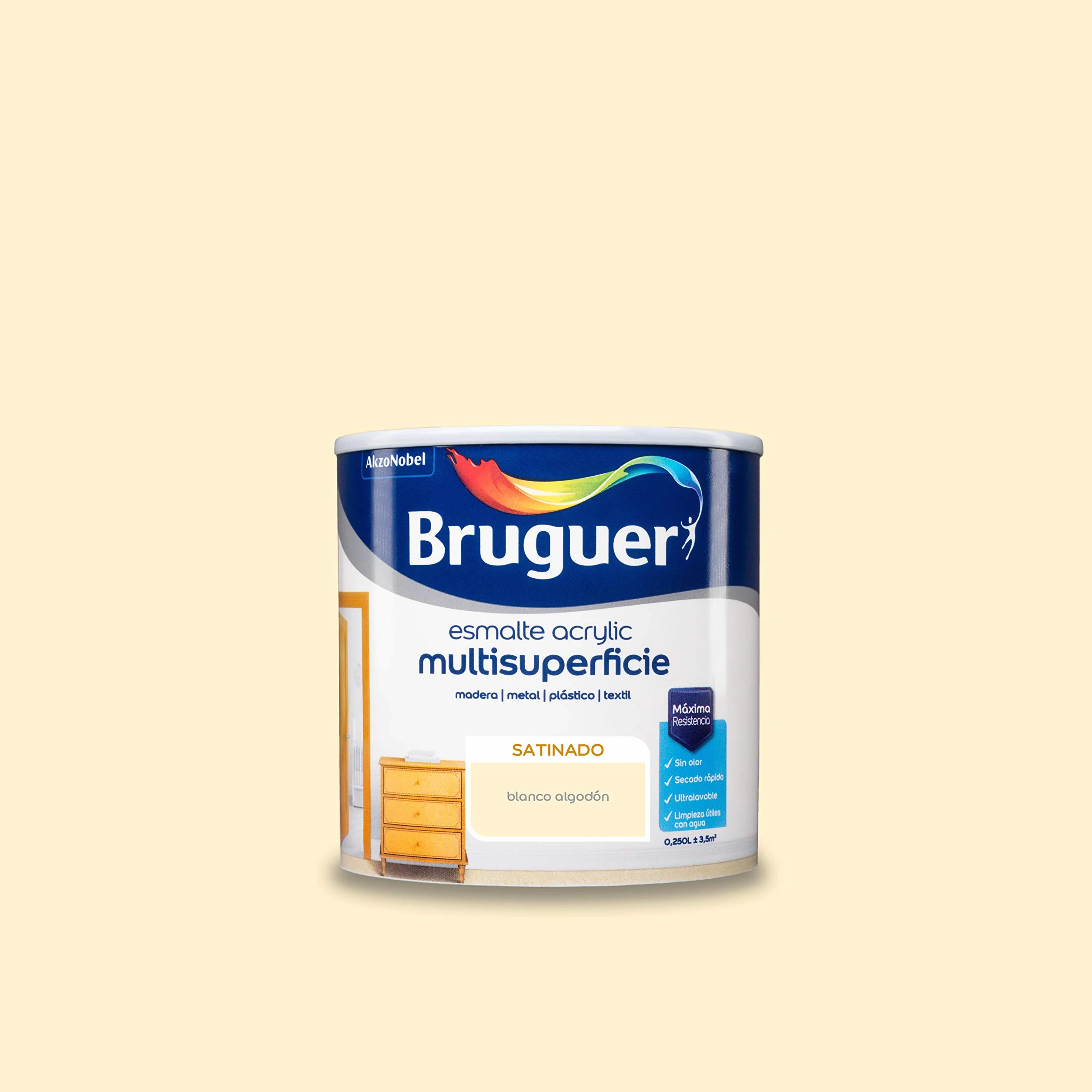 Bruguer Émail Acrylique satiné Blanc Coton