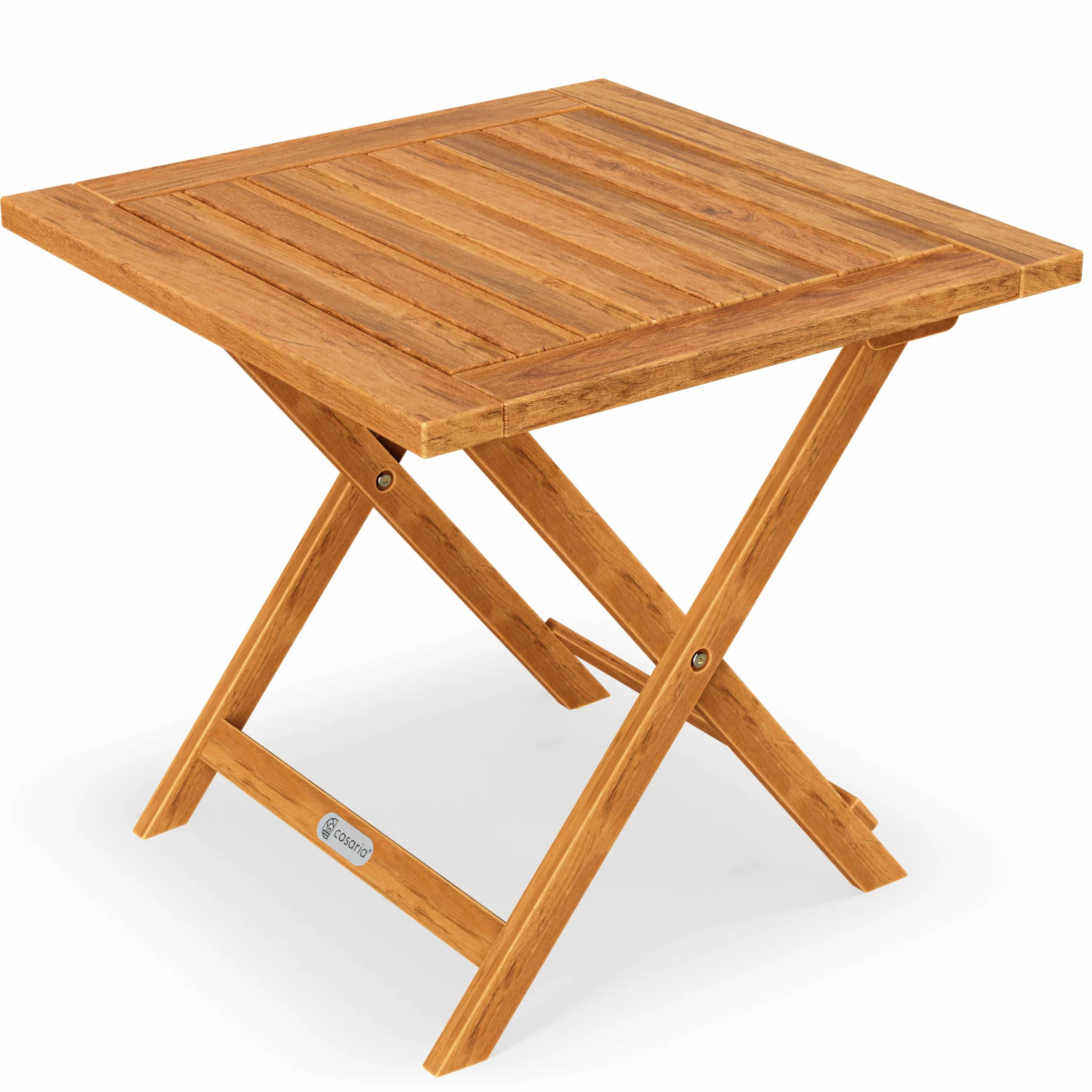 Deuba CASARIA® Table Basse Pliante en Bois d'acacia 46x46cm