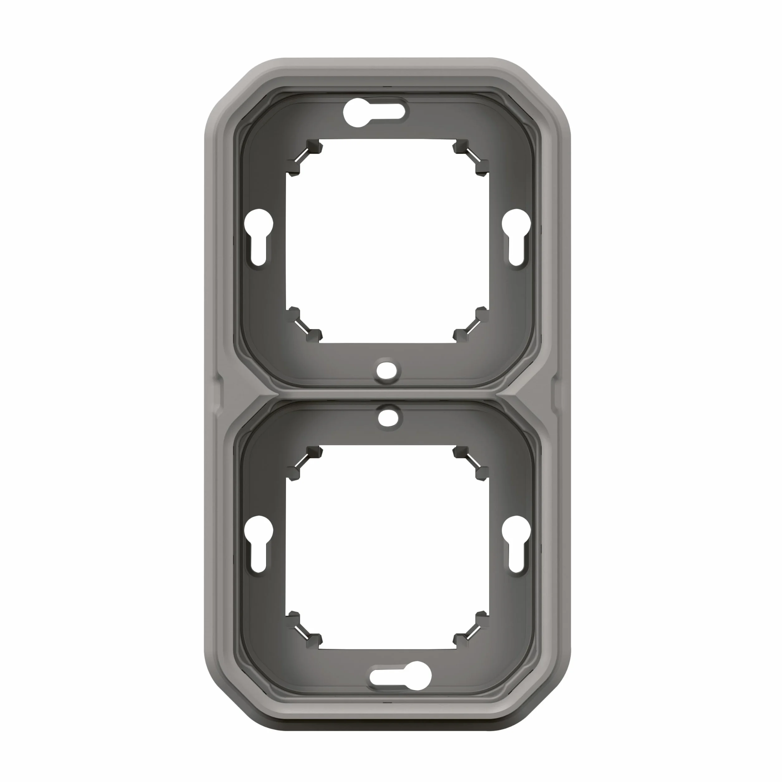 Legrand Plexo Plaque d'Encastrement 2 Postes Horizontal ou Vertical Gris 069683L