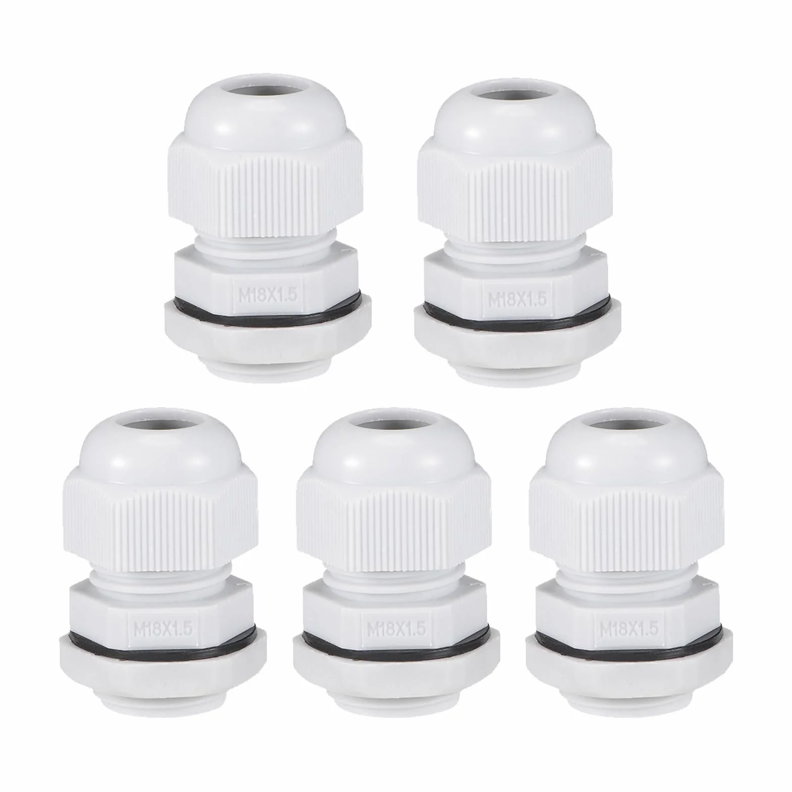 QUARKZMAN Presse-étoupe 5-10mm Nylon Joint Étanche Réglable 5PCS pour Boîtier électrique Blanc