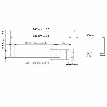 Résistance allumage bougie préchauffage 270 W poêles pellets ADLER AMG ECOTECK KALOR PIAZZETTA QLIMA RAVELLI XIANG