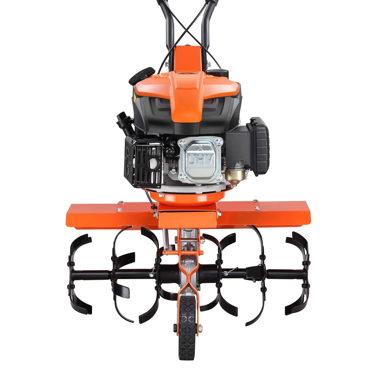 Fuxtec Motobineuse Thermique FX-AF1139 Set Motoculteur Essence Moteur 4 Temps 139cm3 2,2kW avec Extension De La Largeur De Travail De 36 à 66cm Cultivateur Profondeur Réglable Jusqu’à 30cm