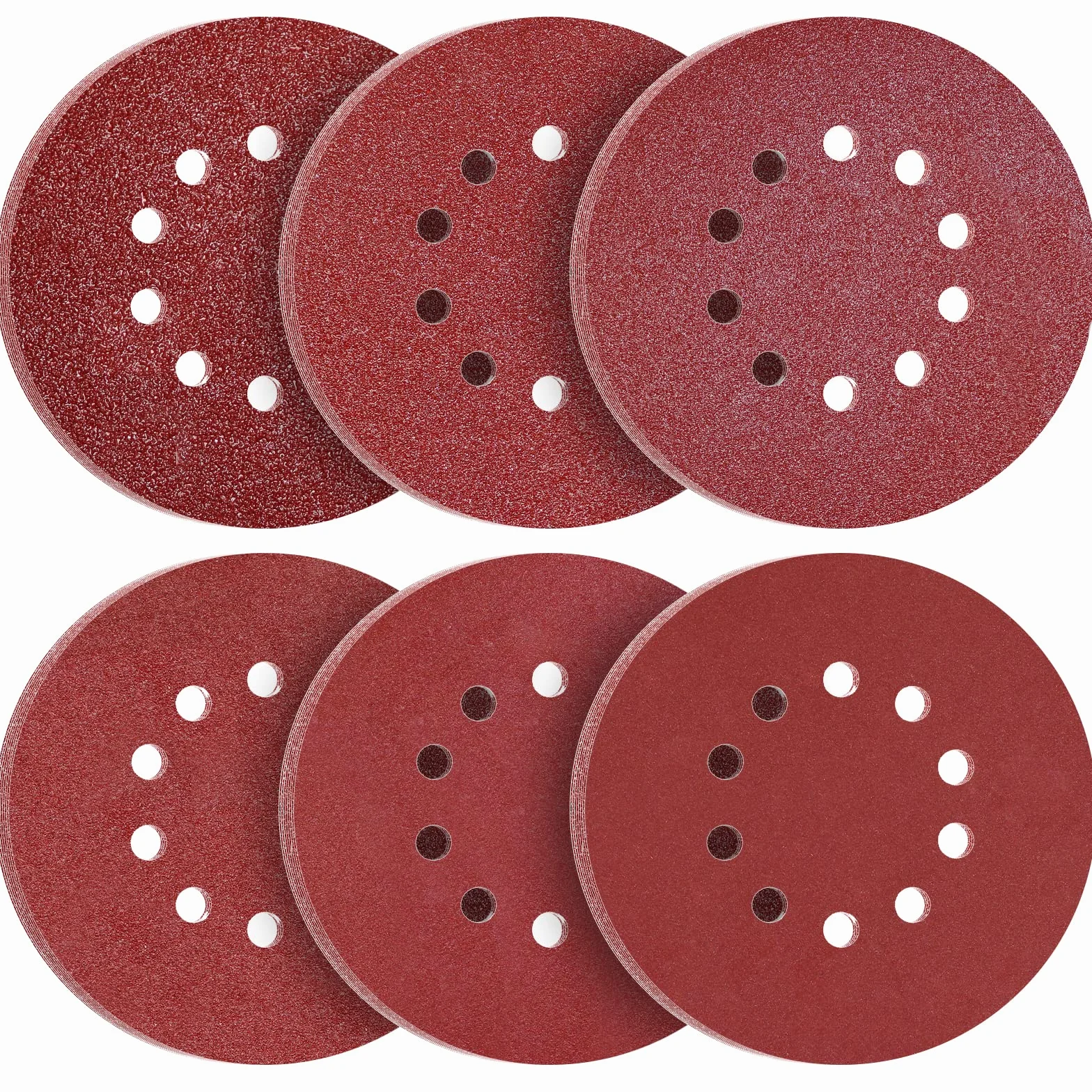 KONGMING 225mm Disques de Ponçage Grain 40-320 10 Trous 60 Pièces