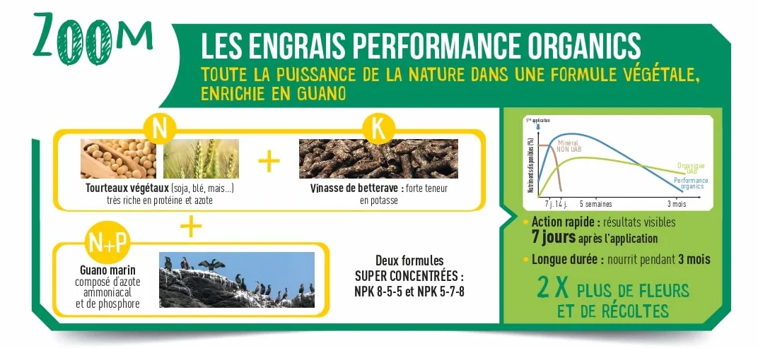 FERTILIGENE NATUREN POEFR7 - Engrais Granulés Performance Organics Fraisiers, Petits Fruits UAB 700 g - Résultats dès 1 semaine - Récoltes x2 - Extraits végétaux enrichi en guano marin - Pour 14m²