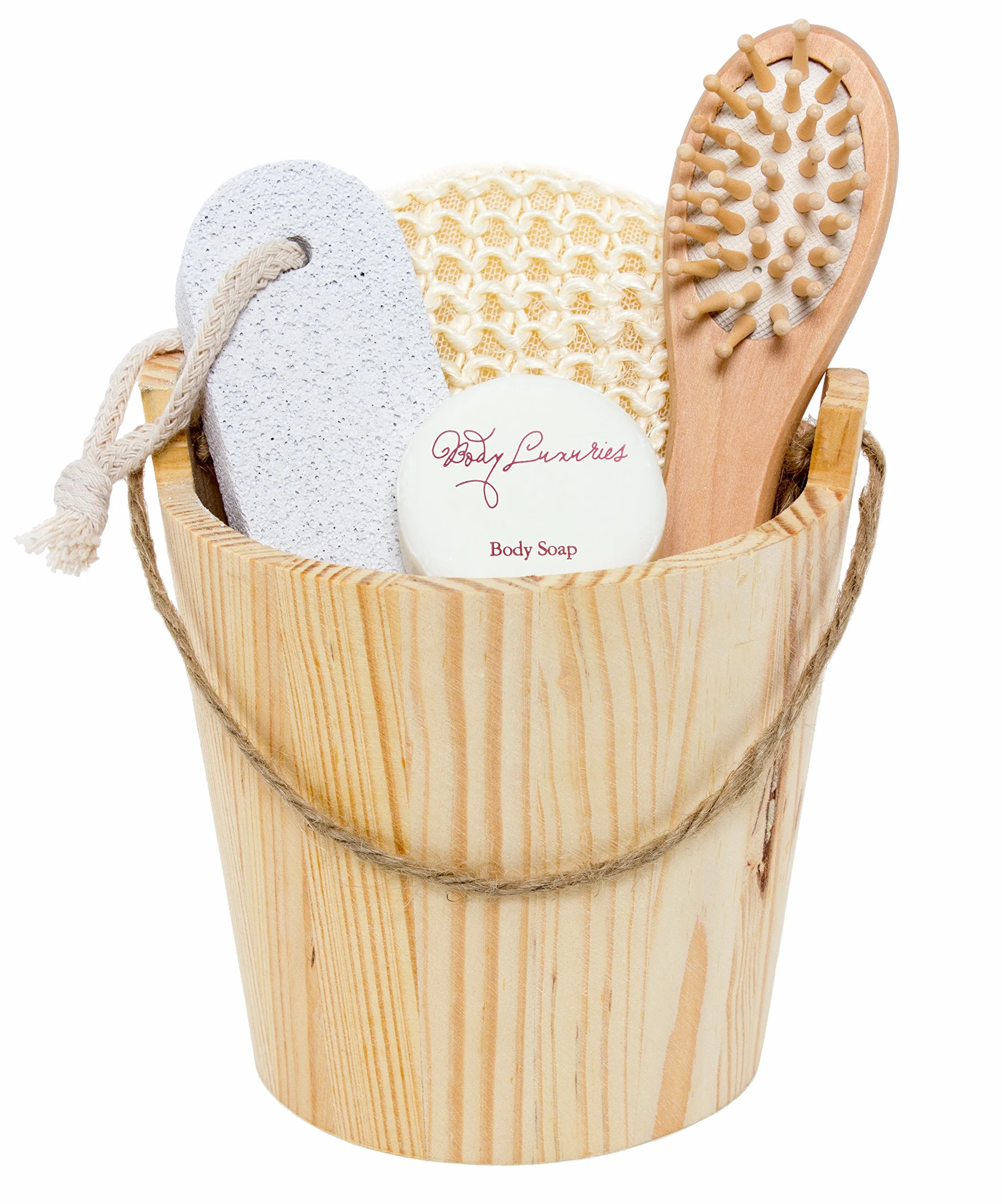 BRUBAKER Cosmetics Coffret de bain & bien-être 5 Pièces Baquet en Bois