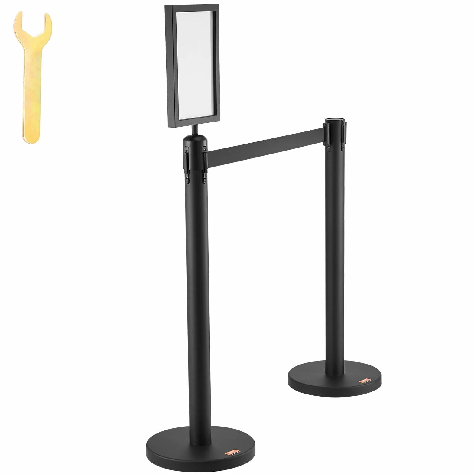 VEVOR Barrière de Balisage 6PCs Poteau de Guidage avec Rubans Rétractables pour Contrôle de Foules