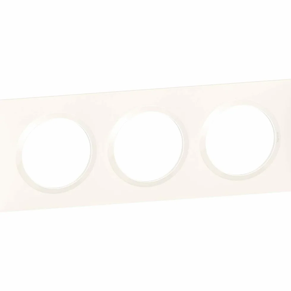 Legrand Plaque carrée dooxie 3 postes blanc