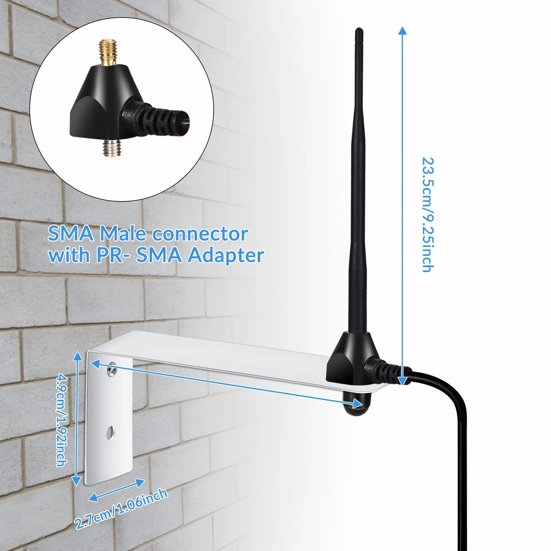 GTO Ouvre-Porte Smart Gate 433,92 MHz Récepteur Longue Distance Antenne 3 m Faible Perte Compatible Tout Été