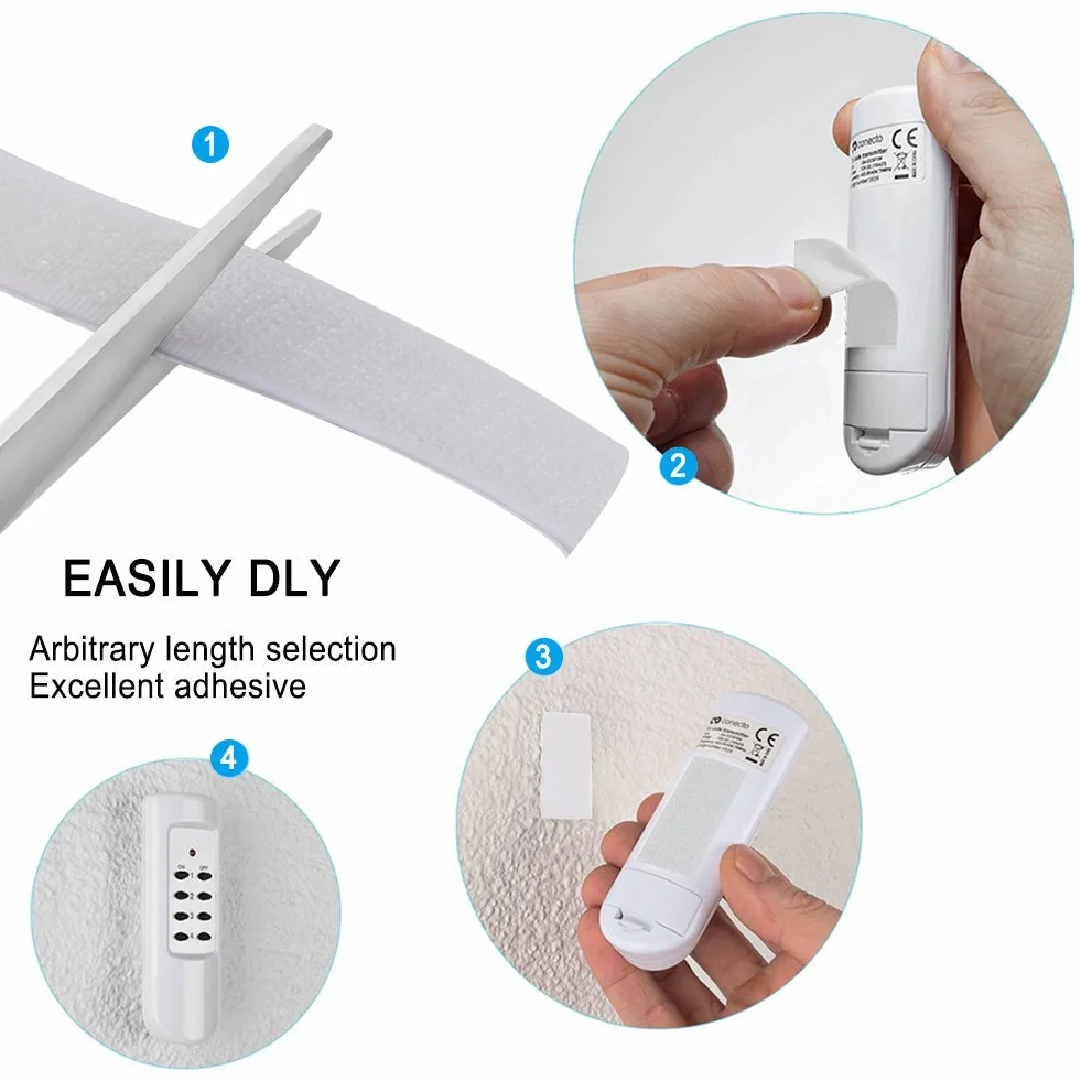Vicloon Scratch Autocollant Double Face 20mm*5m Bande Agrippantes Adhésives Puissant pour Ménage Bricolage (Blanc)