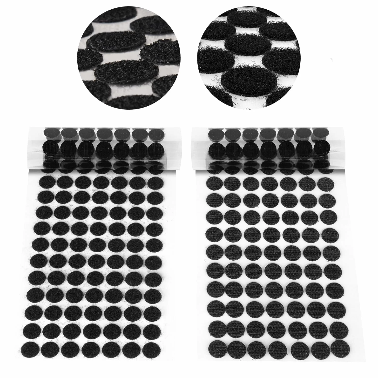 OFFCUP Scratch Autocollant Rond 504 Paires 10mm Noir Double Face Pastille Adhesive Collant Point DIY Artisanat