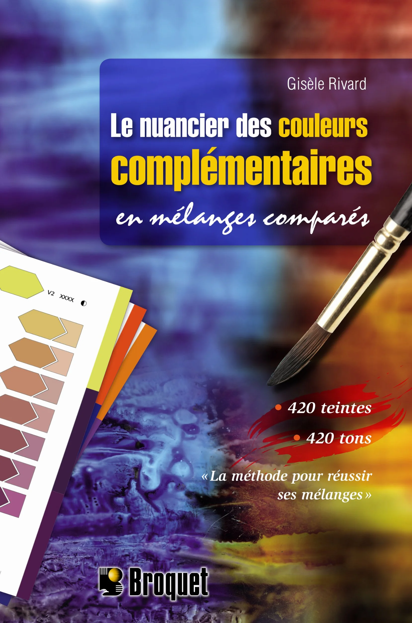 Nuancier des couleurs complémentaires en mélanges comparés