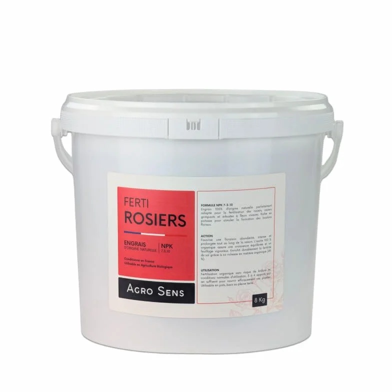Engrais rosiers et arbustes à fleurs - Agro Sens - Seau 8 kg