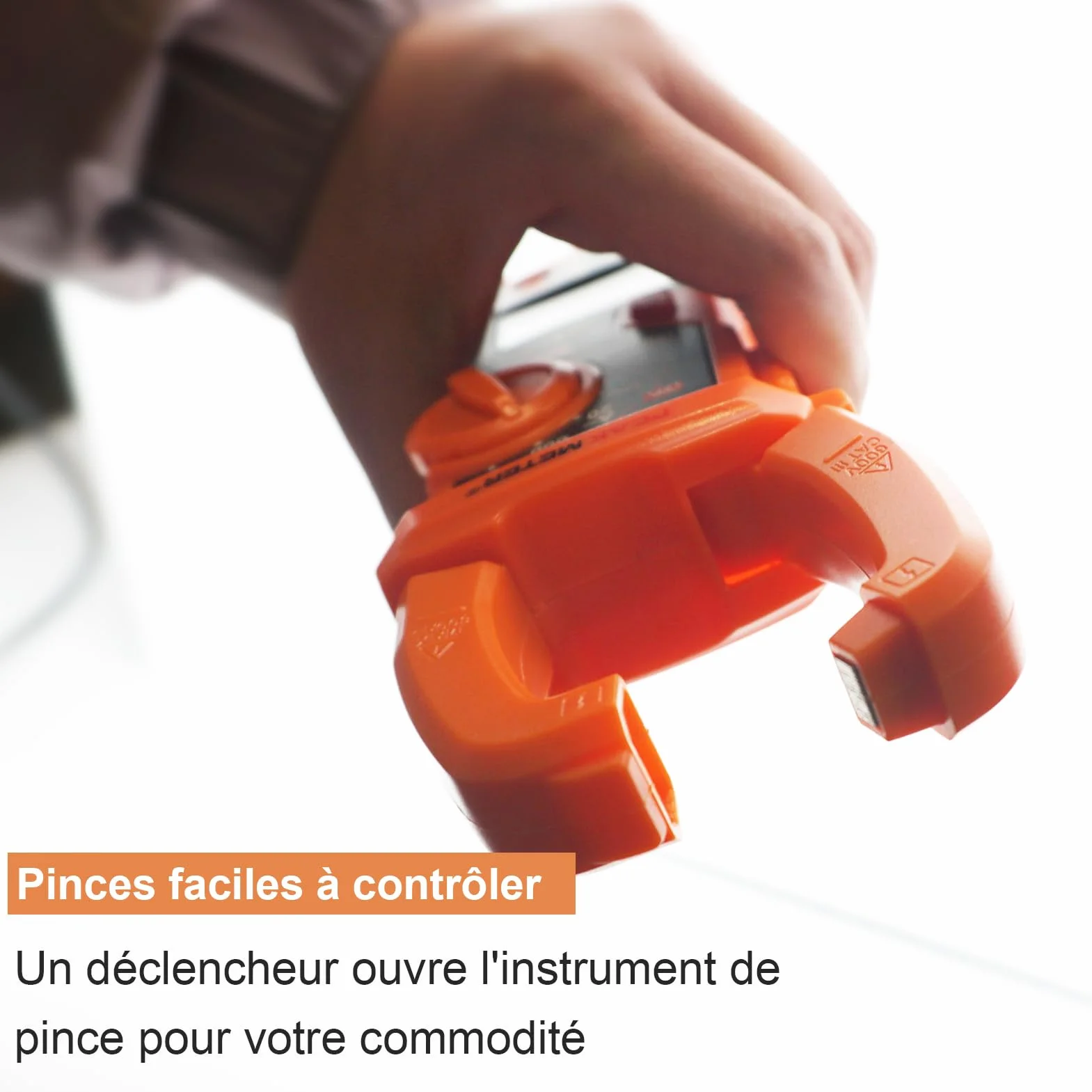 Pince numérique multimètre ampère testeur de tension 600 A AC/DC résistance NCV LPF diode continuité rétroéclairage