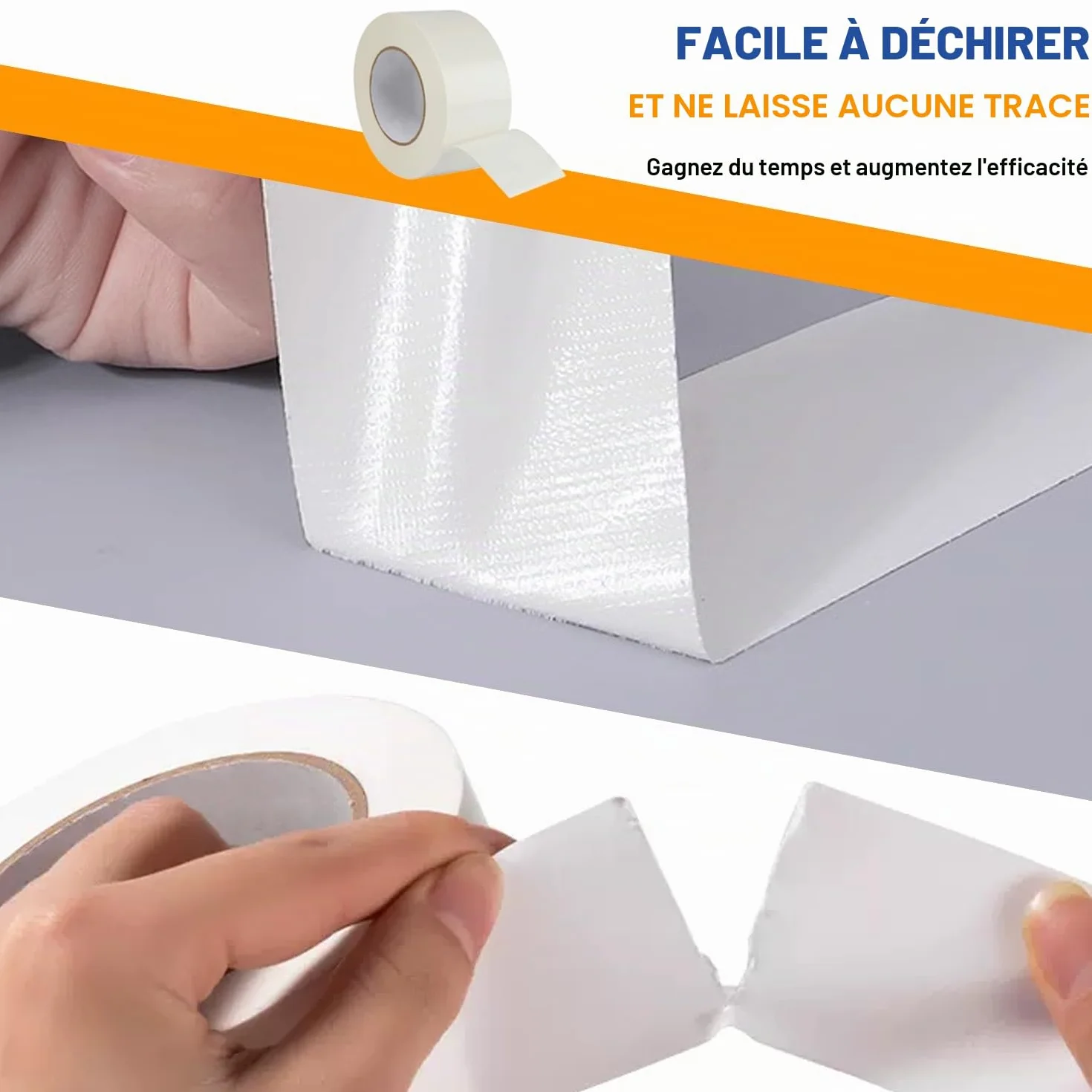 Ruban Adhésif Blindé Extra Fort 20m x 25mm Ruban Toile Imperméable Heavy Duty Duct Tape