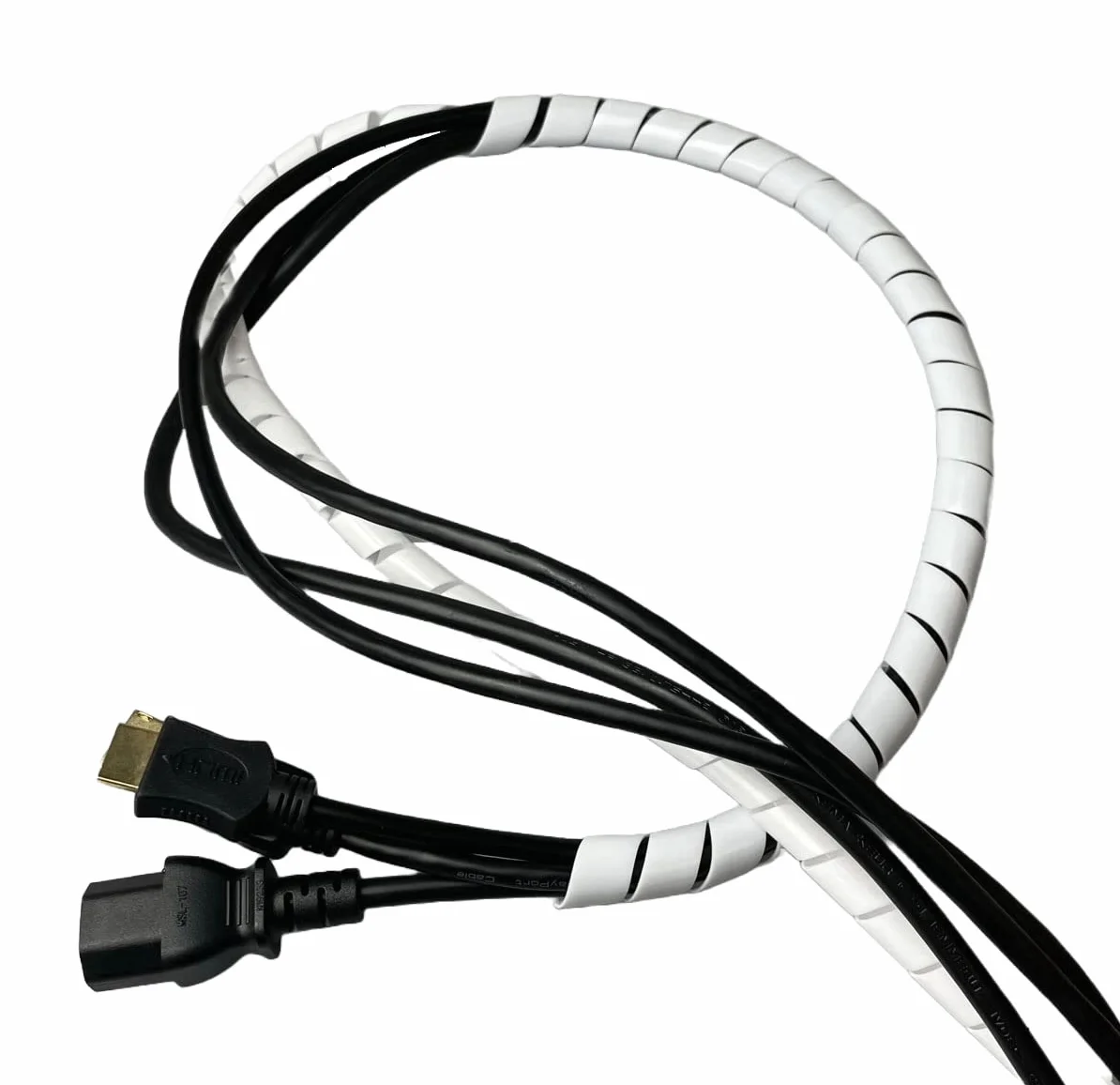 Gaine de câble spirale Blanc 12 mm 5 m