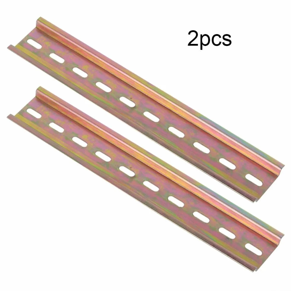 Rails DIN aluminium fendus 35 mm x 7.5 mm lot de 2 pour disjoncteurs tableaux distribution